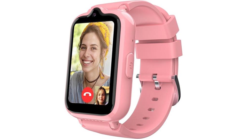 pink kids gps watch