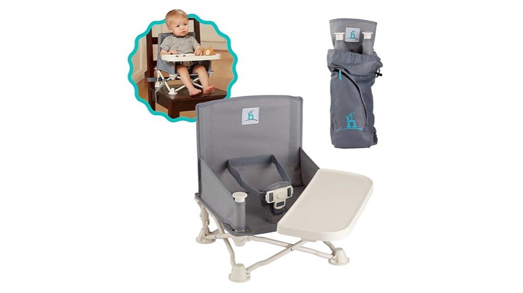 portable booster seat with tray