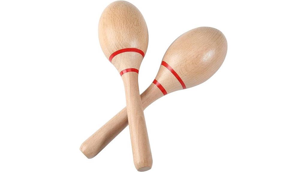 premium wooden maracas pair