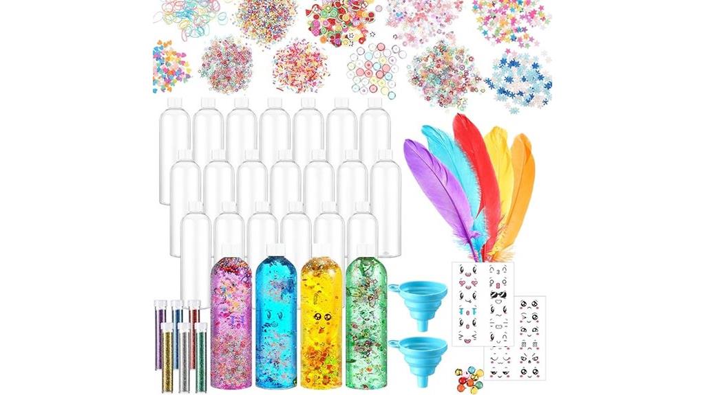sensory bottles with glitter