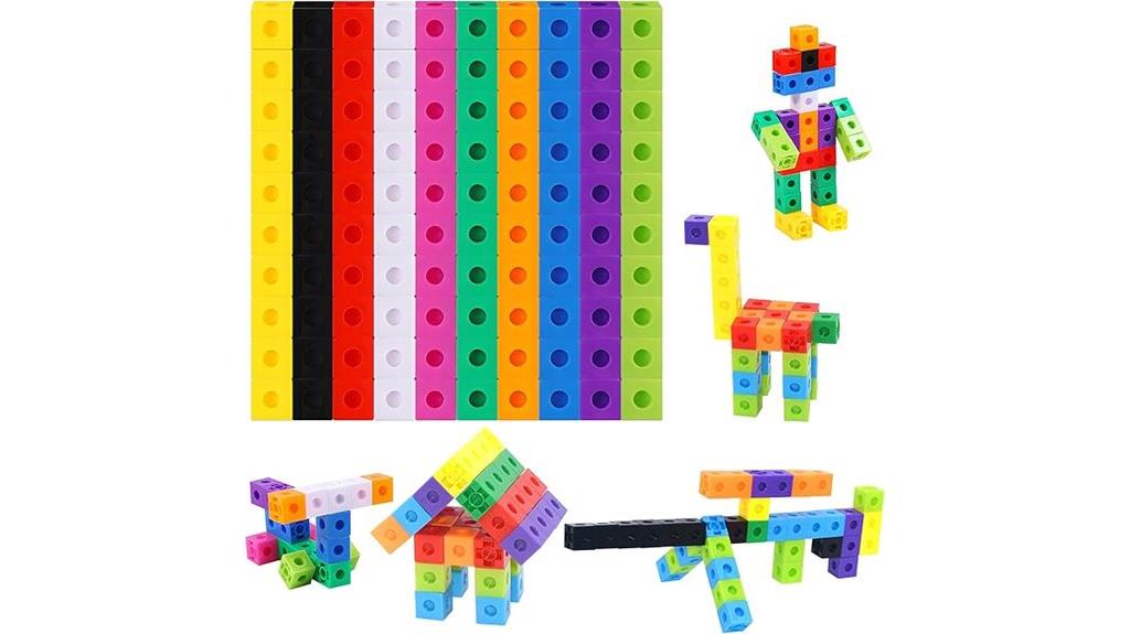 set of 100 math cubes