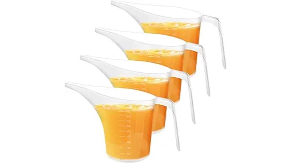 set of four kitchen funnels