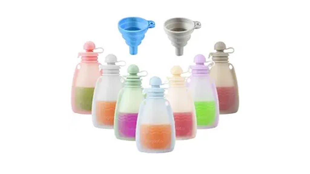 silicone baby food pouches