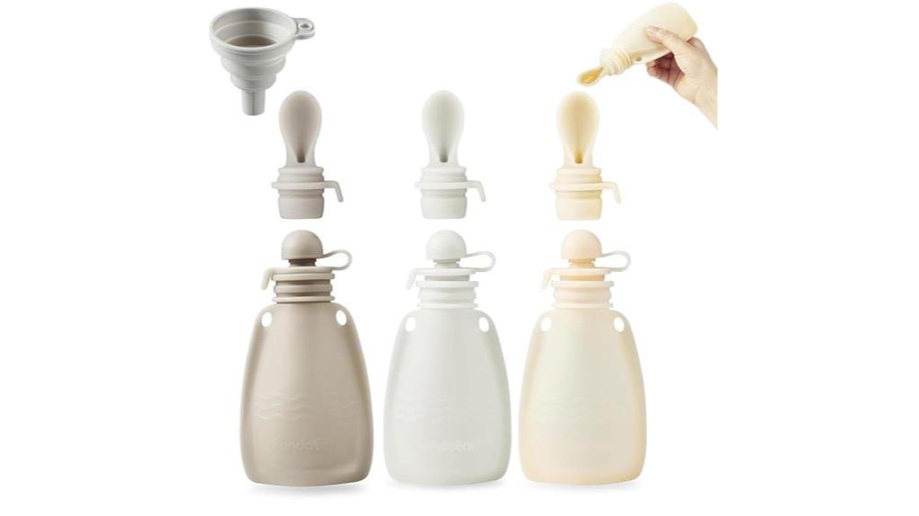 silicone baby food pouches