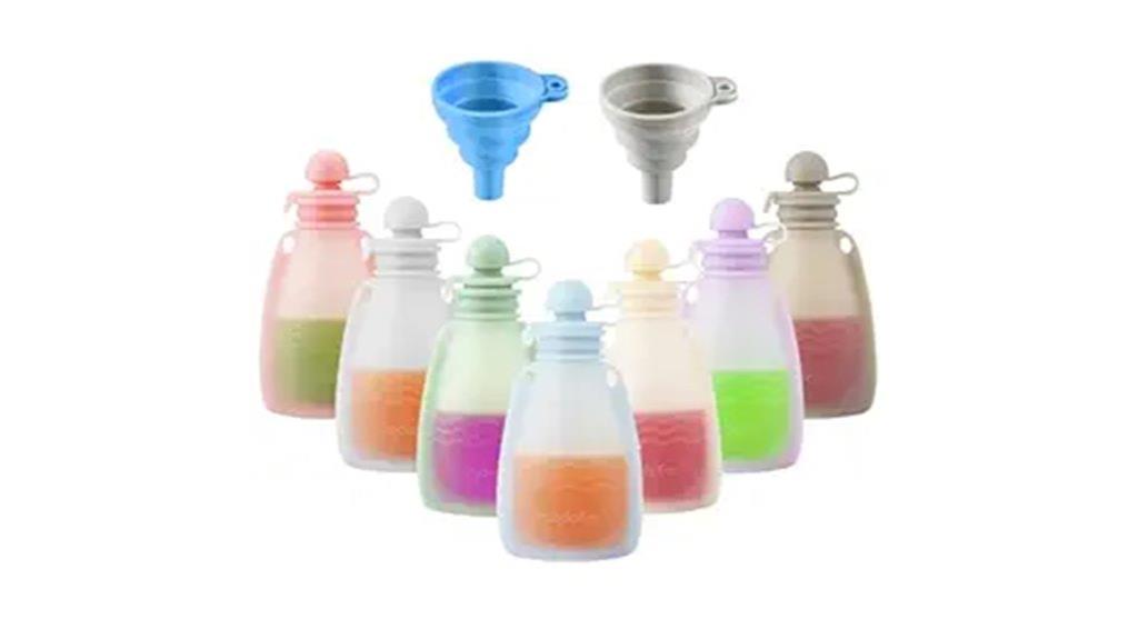 silicone baby food pouches