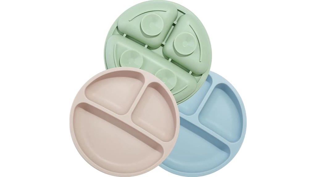silicone baby toddler plates