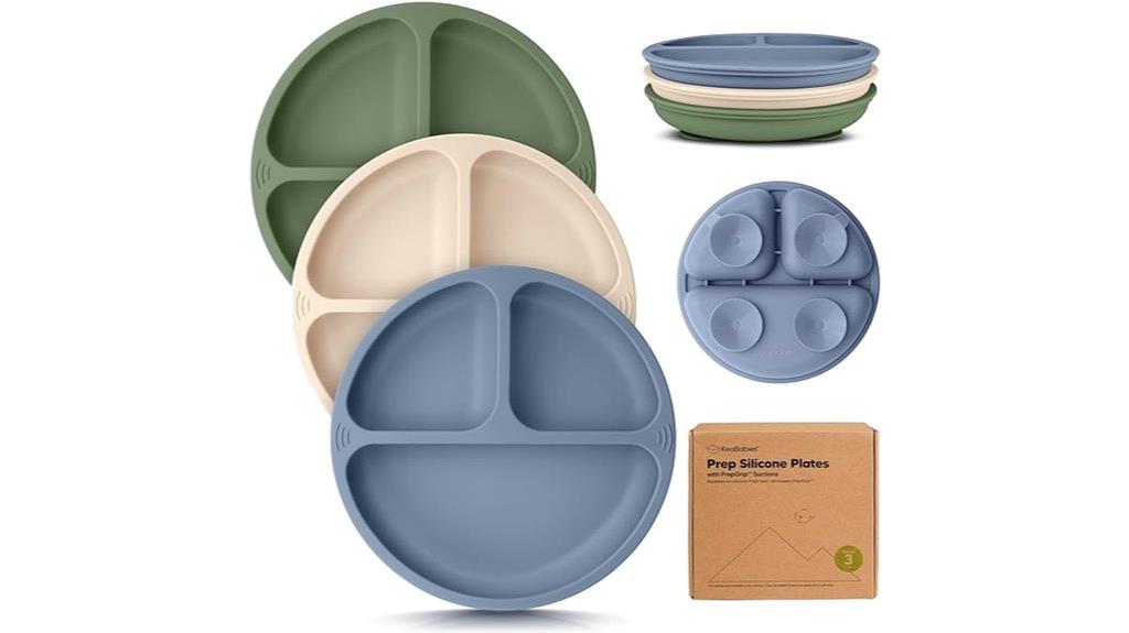silicone toddler plate set