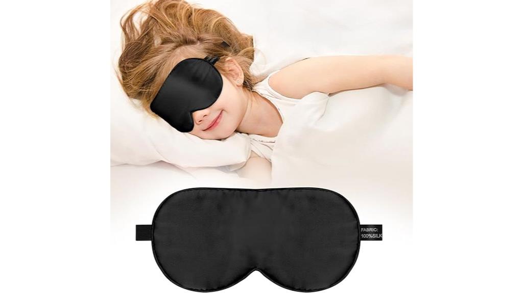 silk sleep mask with adjustable strap