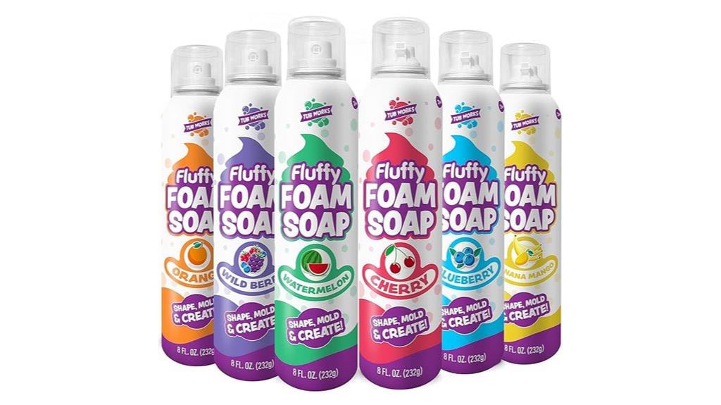 six pack fluffy foam soap