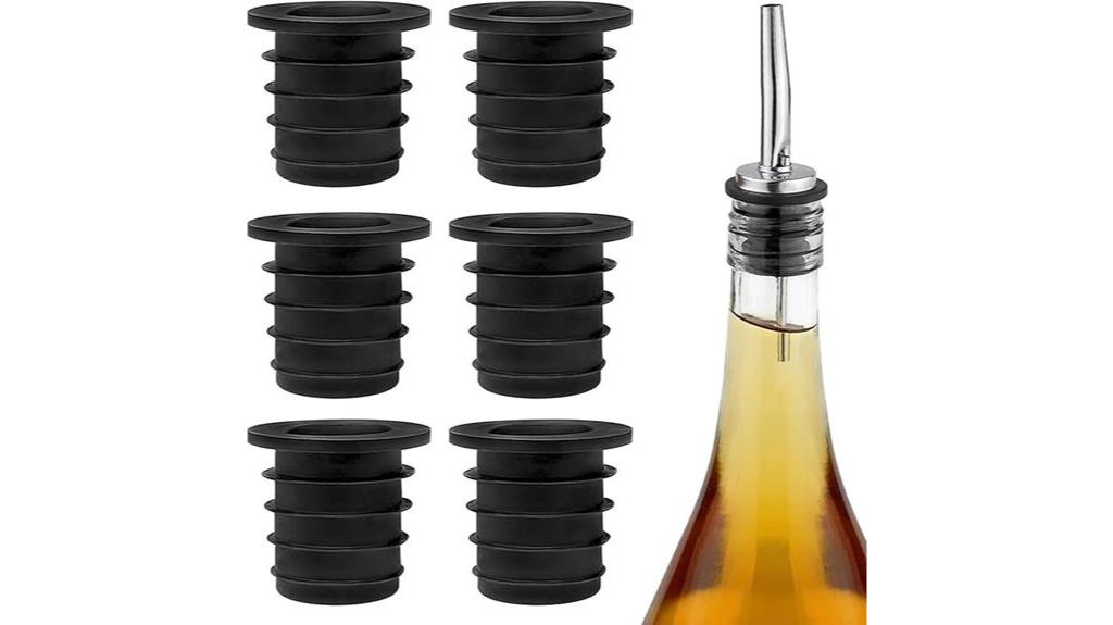 six piece wine pourer set