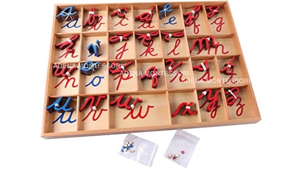 small cursive alphabet cards
