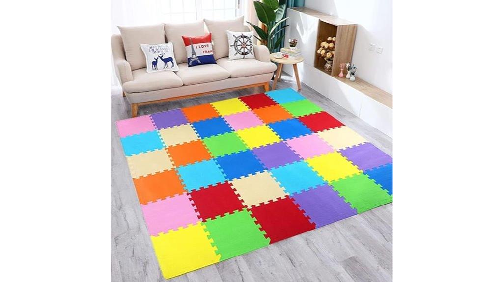 soft colorful safe flooring