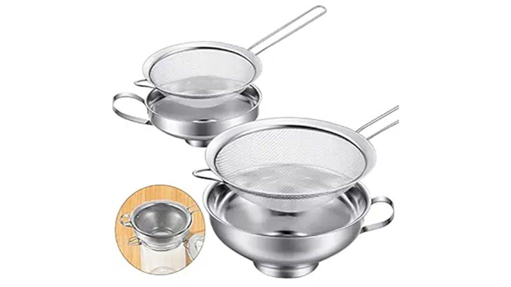 stainless steel funnel set