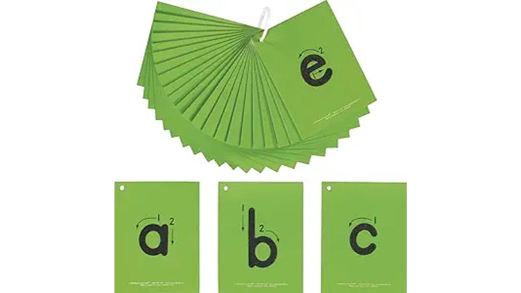 tactile lowercase letter cards