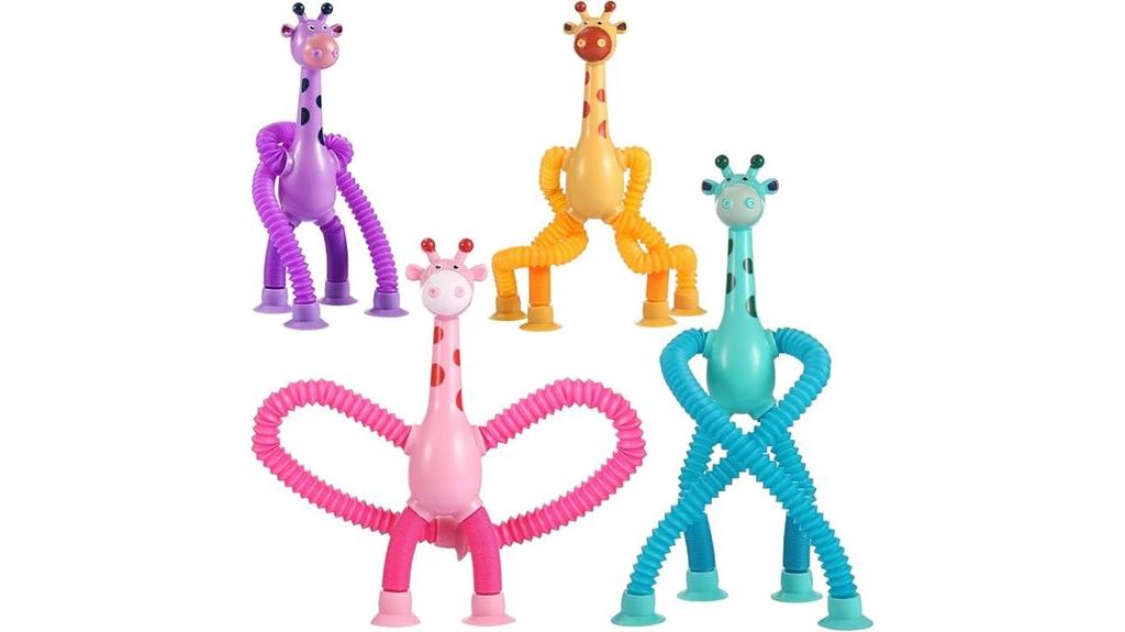 telescopic giraffe suction toys