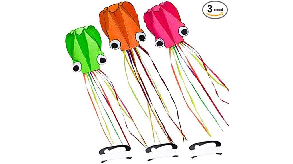 three octopus kite set
