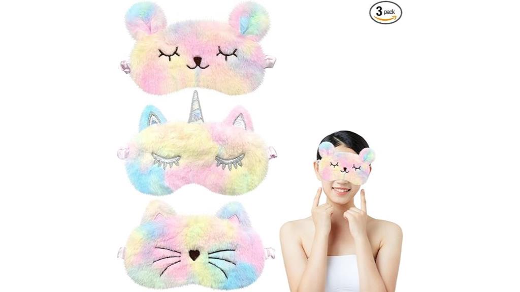 three unicorn sleep masks