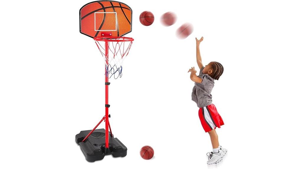 toddler friendly adjustable hoop
