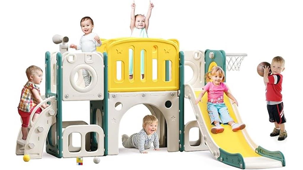toddler playground with basketball