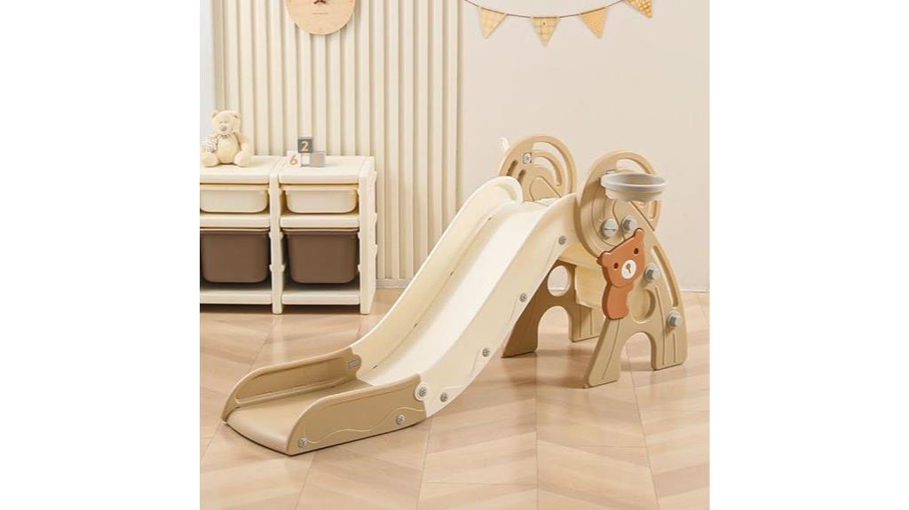 toddler slide with hoop
