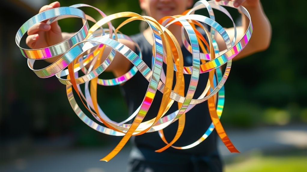 top hand kite ribbon rings