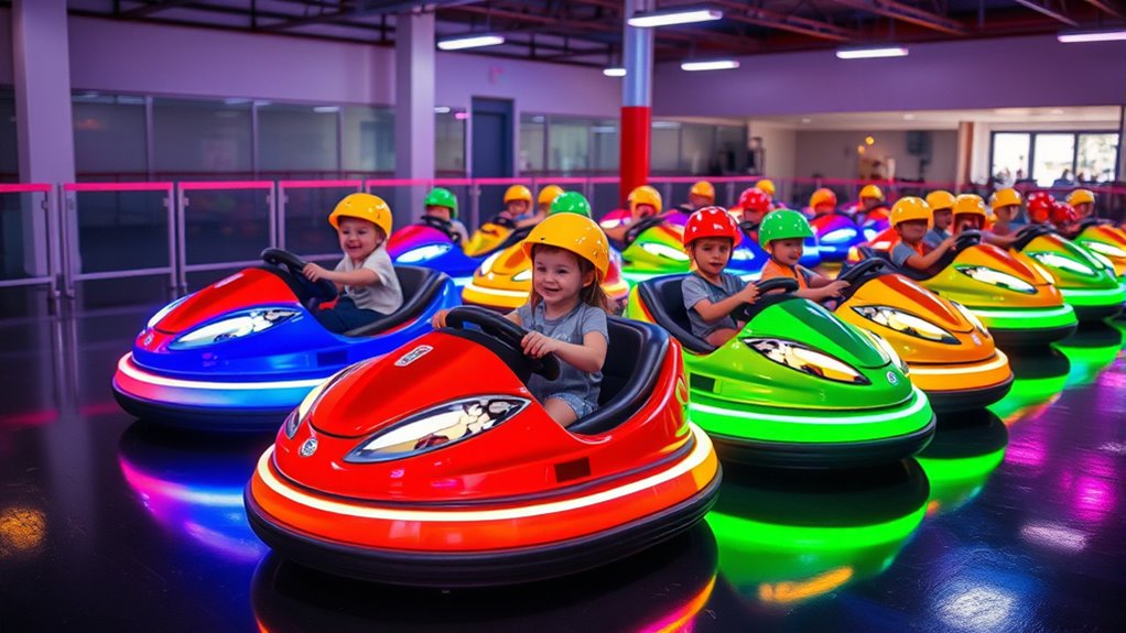 top led kids bumper cars