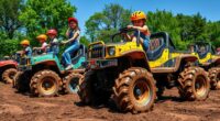 top mud tire ride on trucks