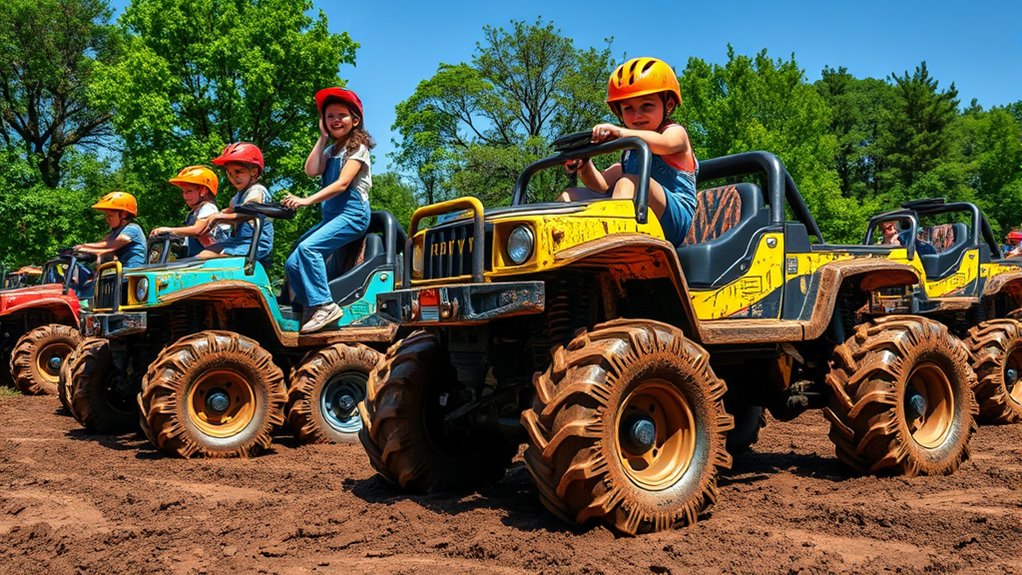 top mud tire ride on trucks