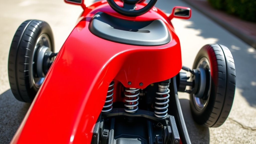 top ride on cars with suspension