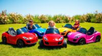 top wide seat kid ride ons