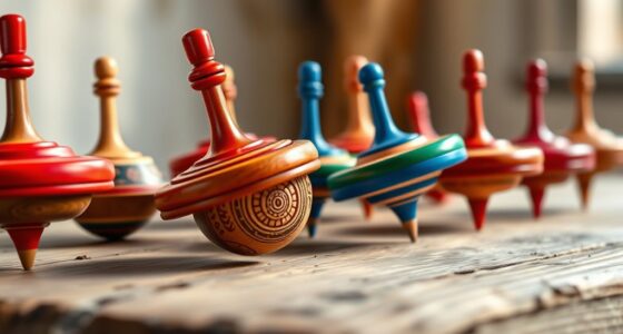 top wooden spinning toys