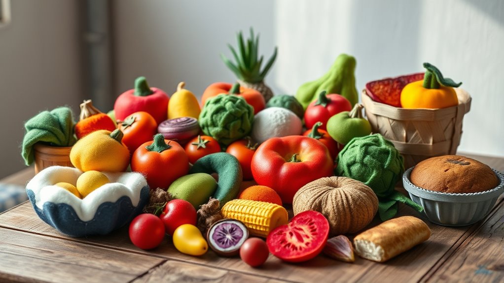 top wool felt play food