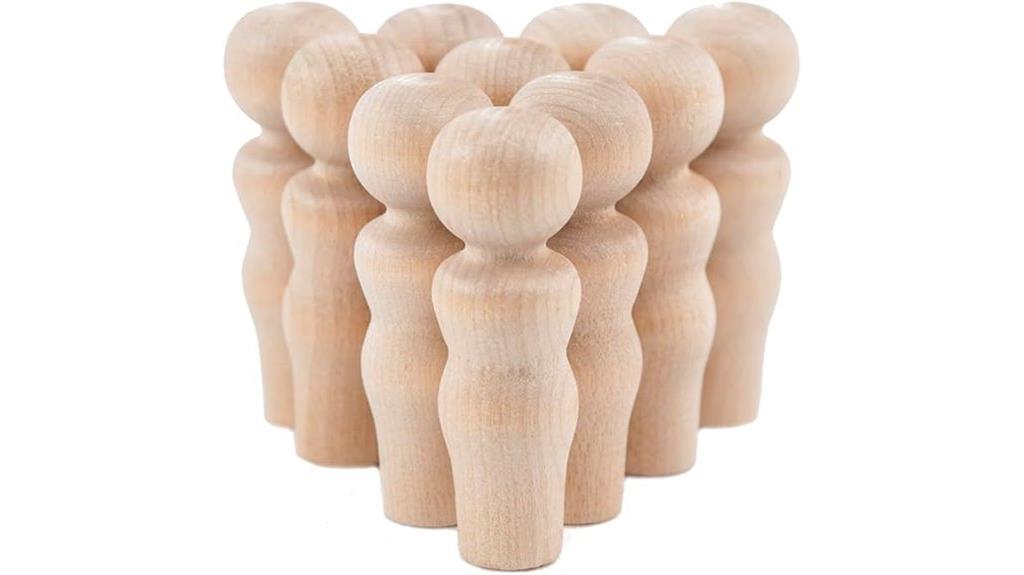 unfinished maple peg dolls