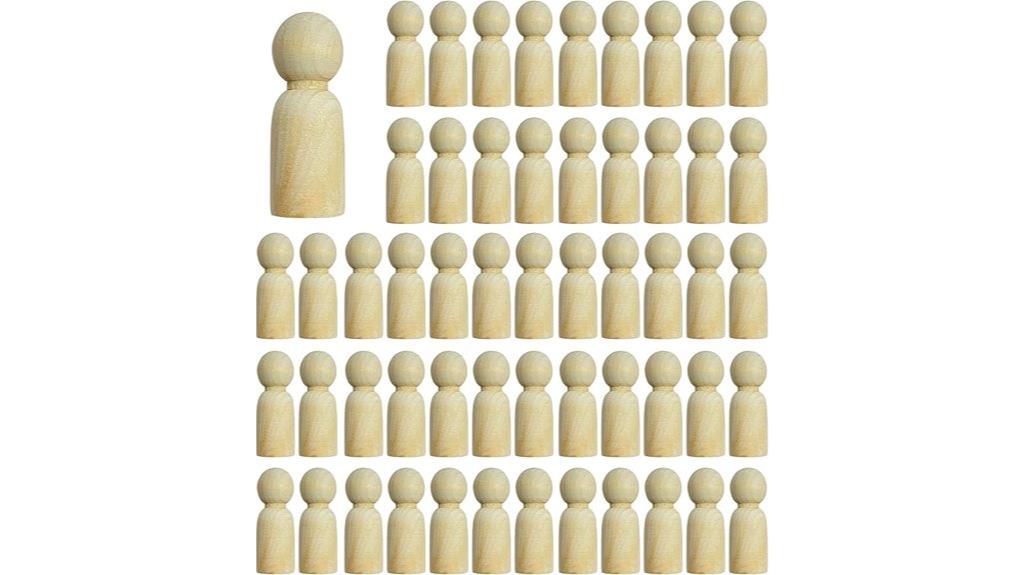 unfinished wooden peg dolls