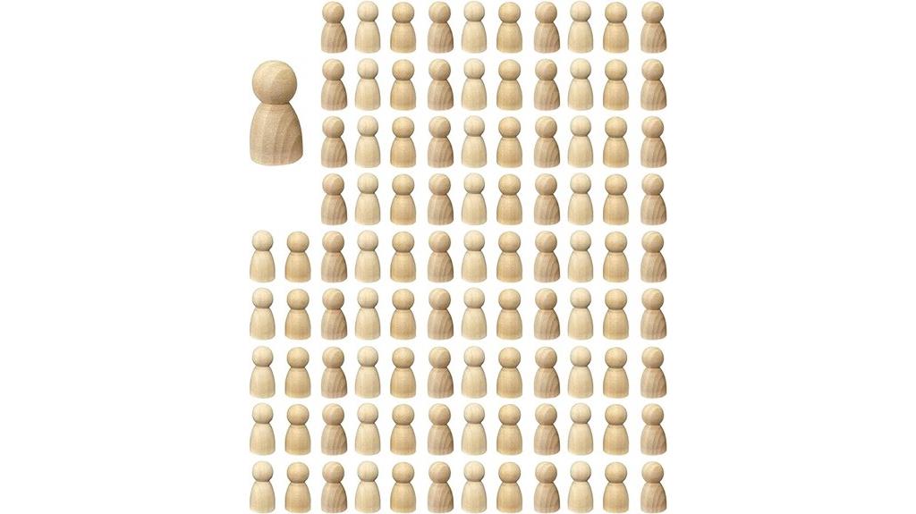 unfinished wooden peg dolls