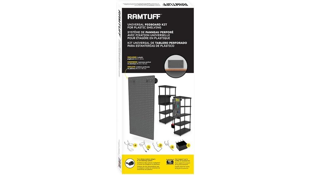 universal pegboard shelving kit