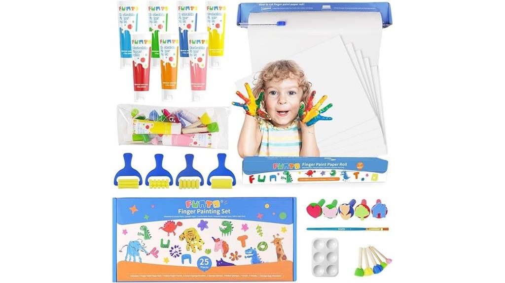 washable finger paint set