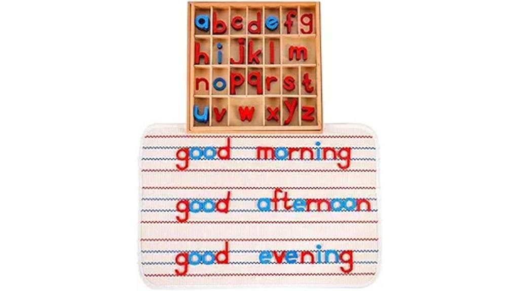 wooden alphabet learning kit