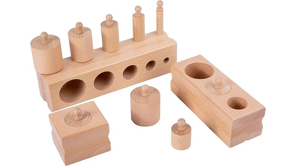 wooden baby log block