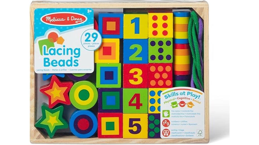 wooden beads lacing activity
