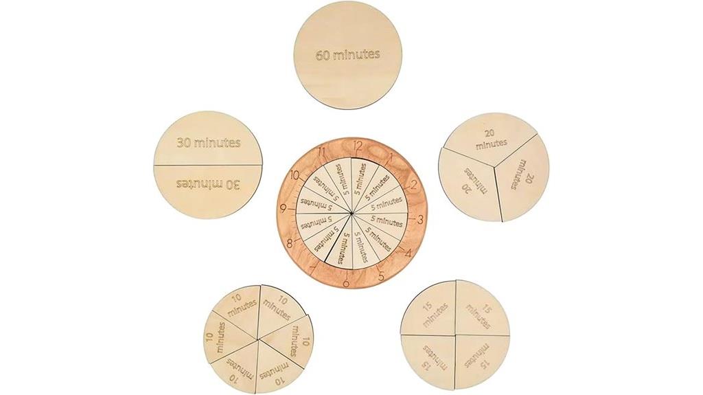 wooden children s learning clock