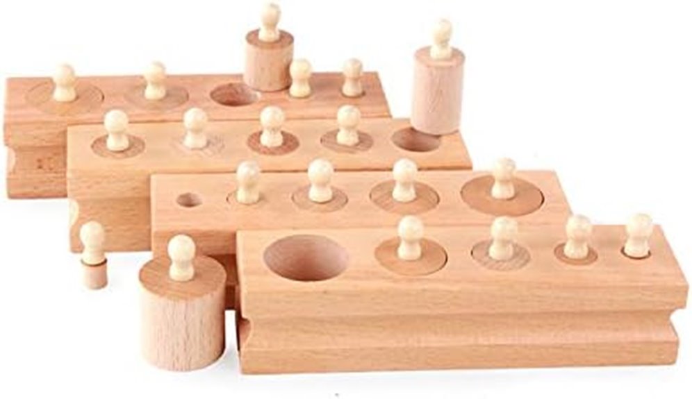 wooden cylinders block set