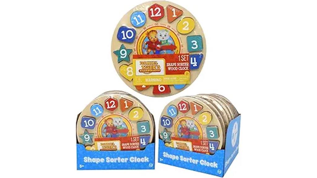 wooden daniel tiger clock