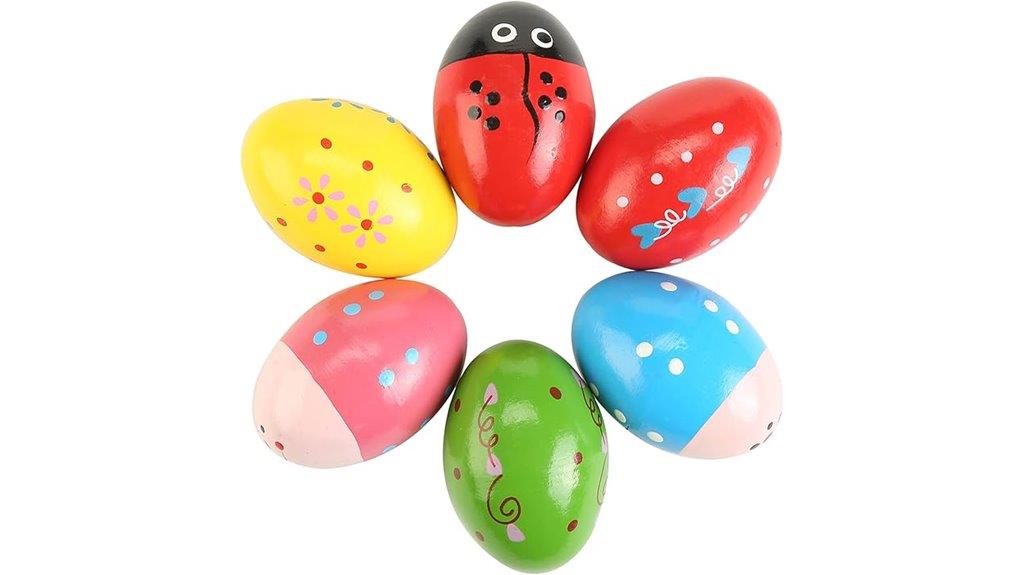 wooden egg shaker set