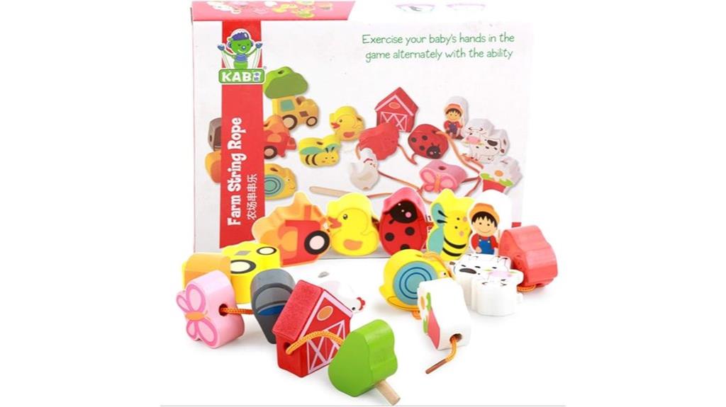 wooden lacing farm blocks