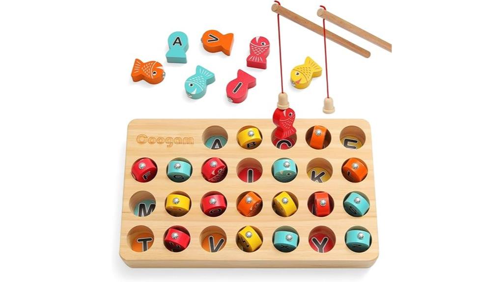 wooden magnetic fish game