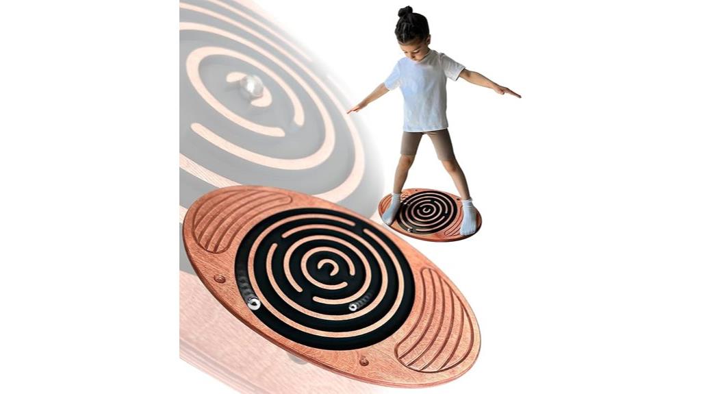 wooden maze balance board