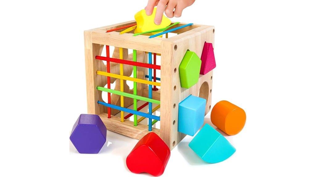 wooden montessori shape sorter
