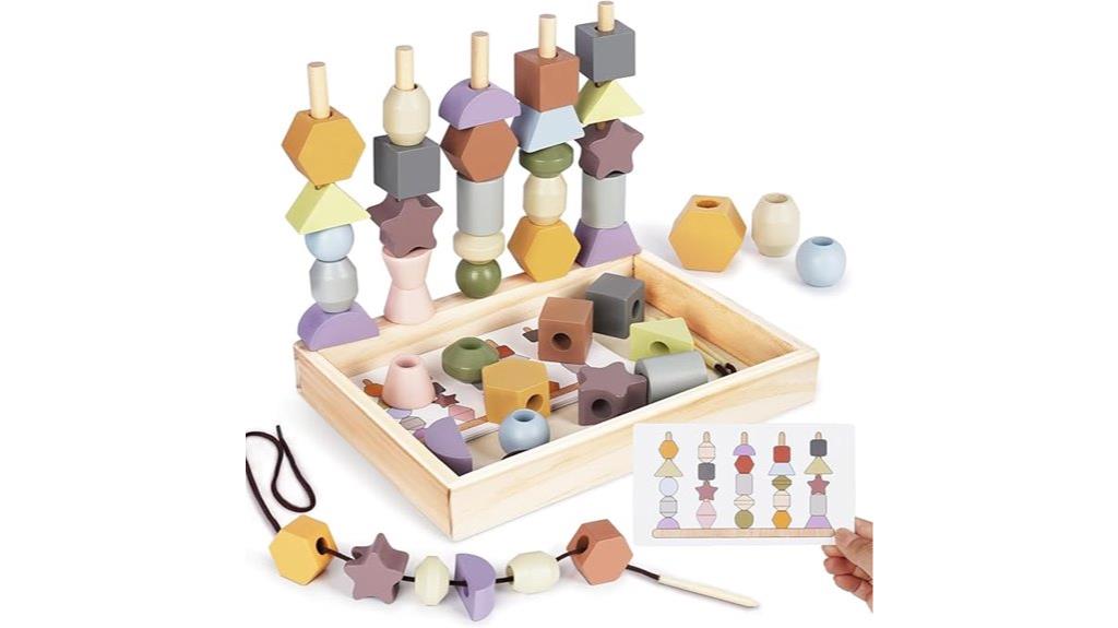 wooden montessori toy set
