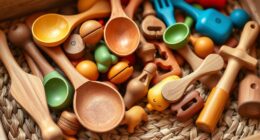 wooden sensory bin tools